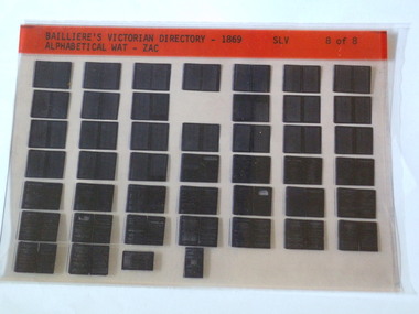 Microfiche, Bailliere's Victorian Directory 1868, 1868