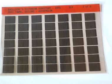 Microfiche, Bailliere's Victorian Directory 1868, 1868