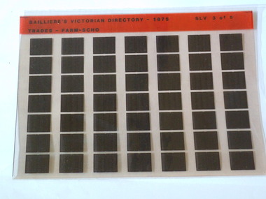 Microfiche, Bailliere's Victorian Directory 1875, 1875