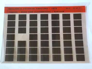 Microfiche, Bailliere's Victorian Directory 1875, 1875