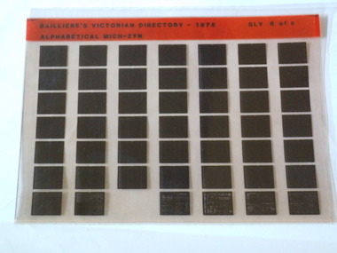 Microfiche, Bailliere's Victorian Directory 1875, 1875