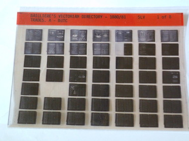 Microfiche, Bailliere's Victorian Directory 1880/81, 1880/81