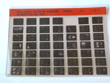 Microfiche, Bailliere's Victorian Directory 1880/81, 1880/81
