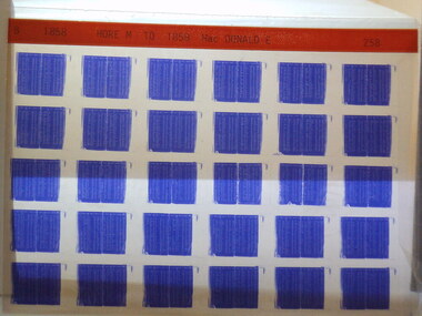 Microfiche, Births Register Index