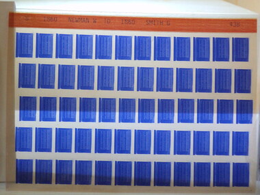 Microfiche, Births Register Index