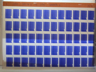 Microfiche, Births Register Index