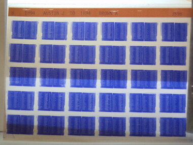 Microfiche, Births Register Index
