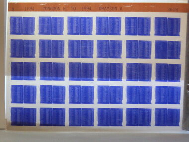 Microfiche, Births Register Index