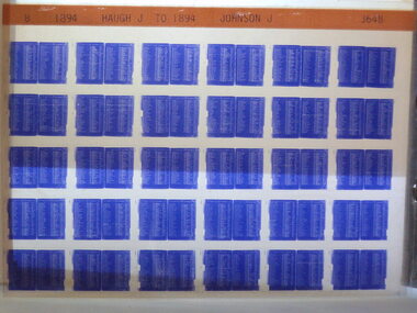 Microfiche, Births Register Index