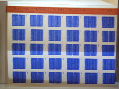 Microfiche, Births Register Index
