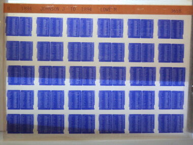 Microfiche, Births Register Index