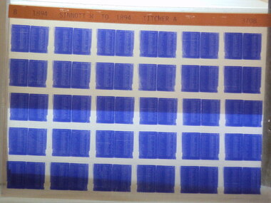 Microfiche, Births Register Index