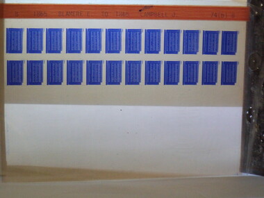 Microfiche, Births Register Index