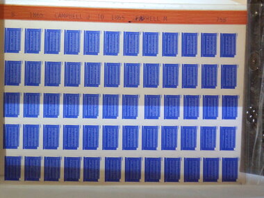 Microfiche, Births Register Index