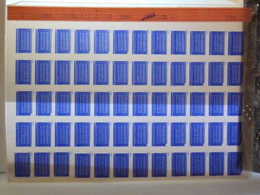 Microfiche, Births Register Index