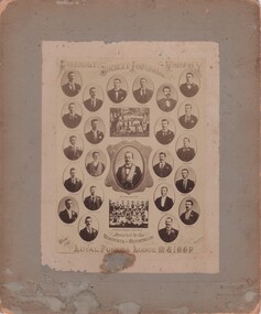 Photograph - Image, Hugen and Bennet, Friendly Society Football Trophy, c1900