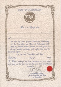 Certificate, 1973