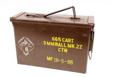 Equipment - Equipment, Ammunition Box, 665 9mm, munitions box, 19-5-66