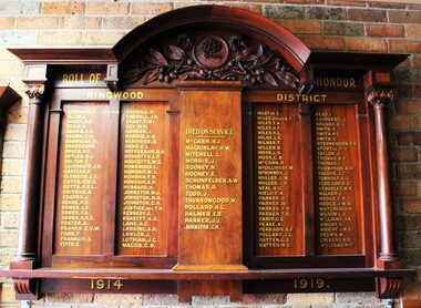 Honour Board - Shield Honour Board, Circa 1922