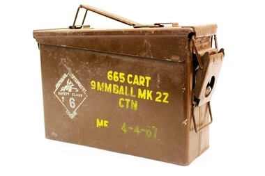 Equipment - Equipment, Ammunition Box, 665 9mm, HEBCO, Circa 1960