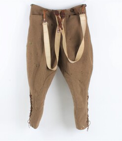 Uniform - Light Horse Jodhpurs with Braces, C.R.Redrobe, 1939