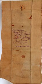 Framed Object, Letter on Trouser Leg, 22.7.1915