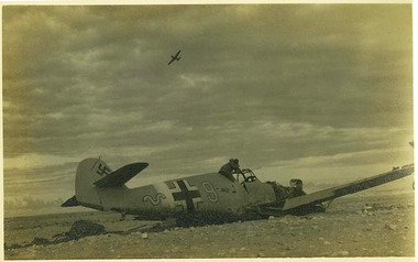 Album - Photos, shot down GHerman planes, probably Middle East WW2