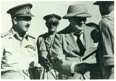 Photograph - WW2, Prime Minister Churchill and Australian General Moreshead in North Africa