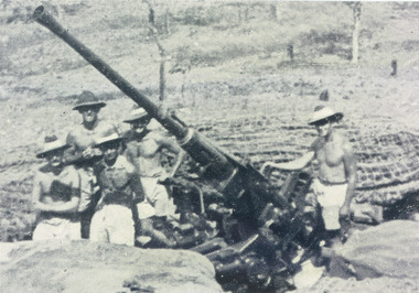Photograph - Middle East, Army WW2, Australian Artillery Bofors Crew, Moder copy of WW2 photo