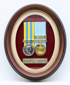 Plaque - David Dominic Dollard, 1st RAR, medals and information
