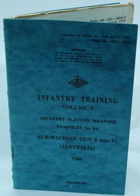 Book, Infantry Taining, 1966