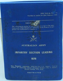 Book - Book, Infantry Section Leading, 1970