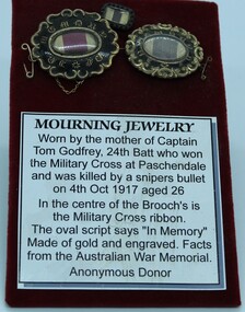 Mourning Jewelry, c.1918