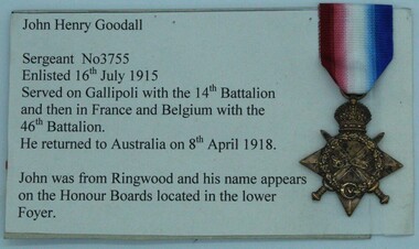 Medal  1914 - 15 Star, C 1921