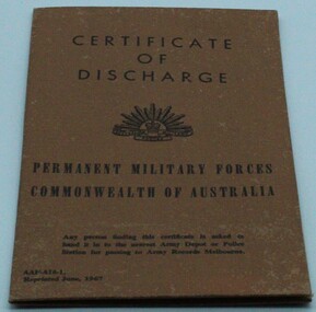 Document Discharge Certificate, 1967