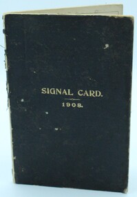 Book - Book - 1908 Signal Card, Signal Card