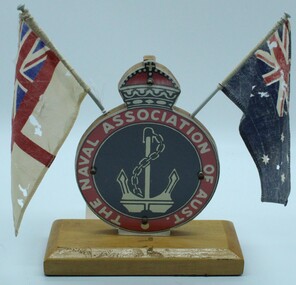 Memorabilia - Souvenir  Naval Association Flags, Desk ornament, Circa 1940's
