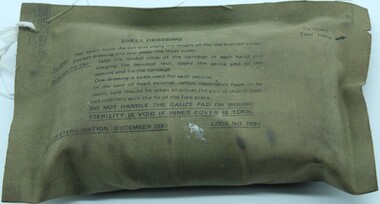 Equipment - shell dressing wound pad, Dec 1987