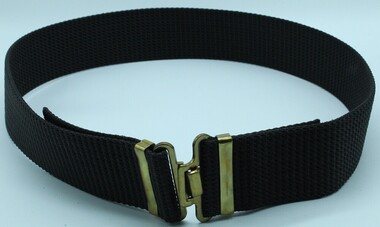 Uniform - Canvas Black Belt with brass connections