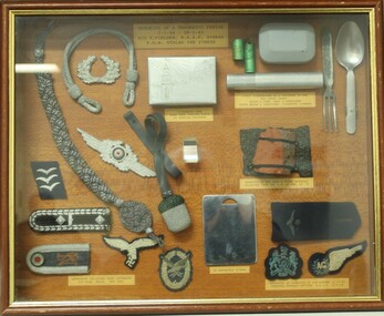 Souvenir - Framed object German and RAAF from Tom Fiedler RAAF Collection, WW2 onwards