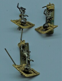 Badge - 1 Signal Corp (missing crown) .2 Signal Corps (missing crown) made into a sweetheart badge .3 .4 (both identical)