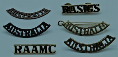 Badge - 1 RASIGS .2 RAAMC .3 .4 .5.6 all Australian