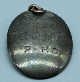 Memorabilia - Trench Art  Dog Tag, C WW2
