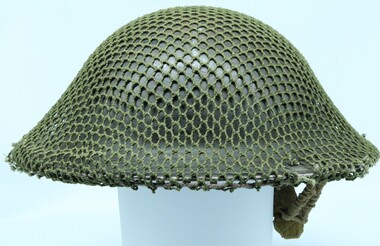 Headgear - Steel Helmet with Camo cover, C 1940's