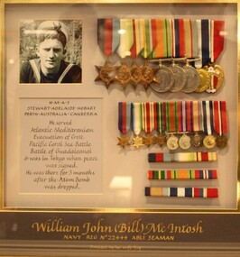 Medal - Medals  Australian, William John {Bill} McIntosh, Framed up 2005
