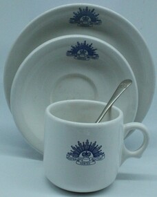 Souvenir-Cup and saucer set, Bristile Hotel and China ware, Circa 1970