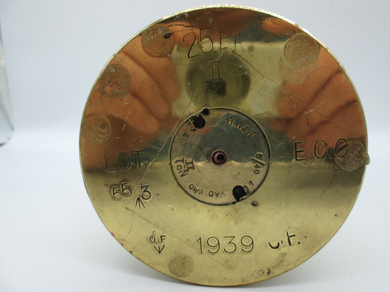 Ammunition - shell case, Brass shell case, 1939