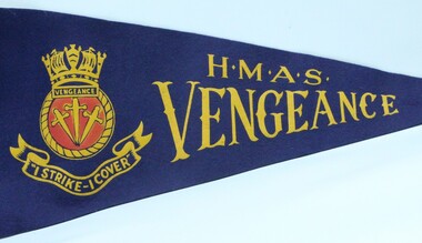 Memorabilia - Equipment - Royal Navy Pennant, HMAS Vengeance, Naval Pennant