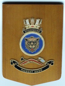 Plaque - Shield - Navy, Shropshire, Floreat ambo, LEGA Pty Ltd, Circa 1990