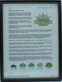 Photographs, J.Kosnar, History of the Rising Sun Badge